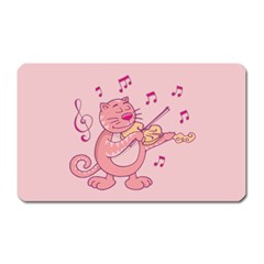 Cat With Violin Magnet (rectangular) by sifis