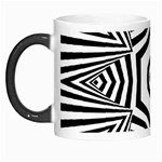 Black and White Line Art Stripes Pattern Morph Mugs Left