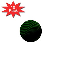 Black And Green Abstract Stripes Gradient 1  Mini Magnet (10 Pack)  by SpinnyChairDesigns