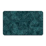 Dark Teal Butterfly Pattern Magnet (Rectangular)