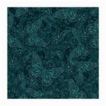 Dark Teal Butterfly Pattern Medium Glasses Cloth