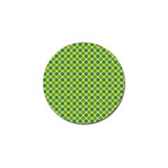 Green Polka Dots Spots Pattern Golf Ball Marker (10 Pack)