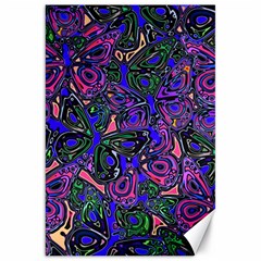 Purple Abstract Butterfly Pattern Canvas 20  X 30  by SpinnyChairDesigns