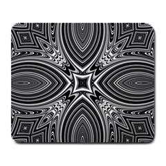 Black And White Intricate Pattern Large Mousepads by SpinnyChairDesigns