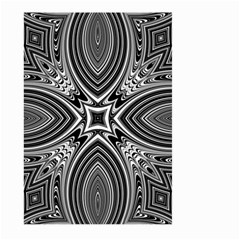Black And White Intricate Pattern Large Garden Flag (two Sides) by SpinnyChairDesigns