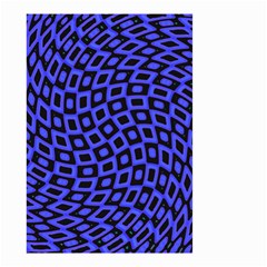 Abstract Black And Purple Checkered Pattern Small Garden Flag (two Sides) by SpinnyChairDesigns