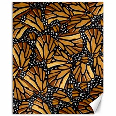 Monarch Butterfly Wings Pattern Canvas 16  X 20  by SpinnyChairDesigns