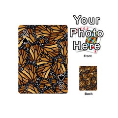 Monarch Butterfly Wings Pattern Playing Cards 54 Designs (mini) by SpinnyChairDesigns