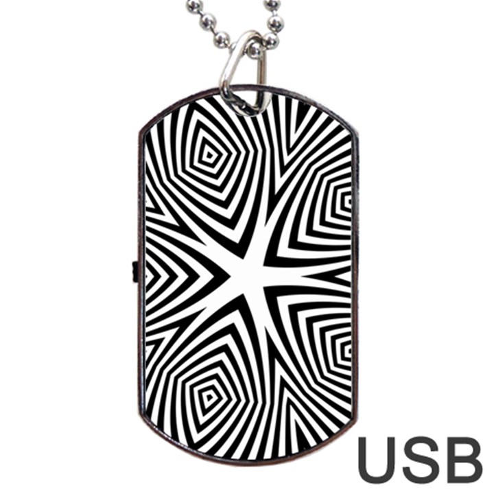 Abstract Zebra Stripes Pattern Dog Tag USB Flash (Two Sides)