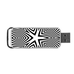 Abstract Zebra Stripes Pattern Portable Usb Flash (two Sides) by SpinnyChairDesigns