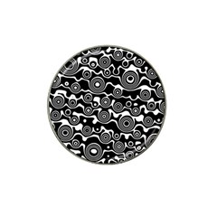 Abstract Black And White Bubble Pattern Hat Clip Ball Marker