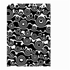 Abstract Black And White Bubble Pattern Small Garden Flag (two Sides) by SpinnyChairDesigns