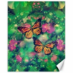 Watercolor Monarch Butterflies Canvas 16  X 20  by SpinnyChairDesigns