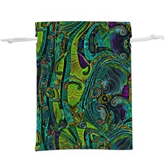 Jungle Print Green Abstract Pattern  Lightweight Drawstring Pouch (xl) by SpinnyChairDesigns