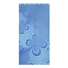 Light Blue Intricate Swirls Pattern Shower Curtain 36  X 72  (stall)  by SpinnyChairDesigns