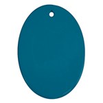 Mosaic Blue Pantone Solid Color Ornament (Oval)