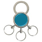 Mosaic Blue Pantone Solid Color 3-Ring Key Chain