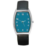 Mosaic Blue Pantone Solid Color Barrel Style Metal Watch