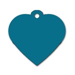 Mosaic Blue Pantone Solid Color Dog Tag Heart (One Side)