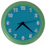 Mosaic Blue Pantone Solid Color Color Wall Clock