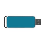 Mosaic Blue Pantone Solid Color Portable USB Flash (One Side)