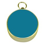 Mosaic Blue Pantone Solid Color Gold Compasses