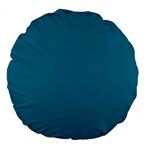 Mosaic Blue Pantone Solid Color Large 18  Premium Flano Round Cushions