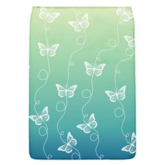 White Butterflies On Blue And Light Green Removable Flap Cover (s) by SpinnyChairDesigns