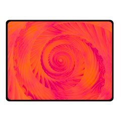 Pink And Orange Swirl Fleece Blanket (small) by SpinnyChairDesigns
