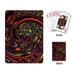 Abstract Tribal Swirl Playing Cards Single Design (rectangle) by SpinnyChairDesigns