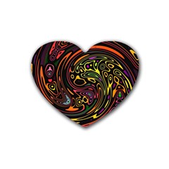 Abstract Tribal Swirl Heart Coaster (4 Pack)  by SpinnyChairDesigns