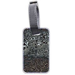 Urban Camouflage Black Grey Brown Luggage Tag (two Sides) by SpinnyChairDesigns