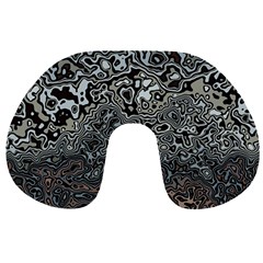 Urban Camouflage Black Grey Brown Travel Neck Pillow by SpinnyChairDesigns