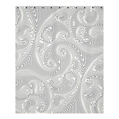 White Abstract Paisley Pattern Shower Curtain 60  X 72  (medium)  by SpinnyChairDesigns