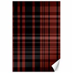 Black and Red Striped Plaid Canvas 20  x 30 