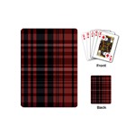 Black and Red Striped Plaid Playing Cards Single Design (Mini)