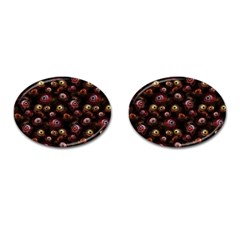 Zombie Eyes Pattern Cufflinks (oval)