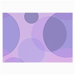 Purple Large Print Polka Dota Large Glasses Cloth (2 Sides) Front