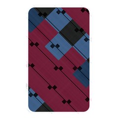 Burgundy Black Blue Abstract Check Pattern Memory Card Reader (rectangular) by SpinnyChairDesigns