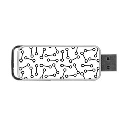Abstract Black And White Minimalist Portable Usb Flash (one Side) by SpinnyChairDesigns