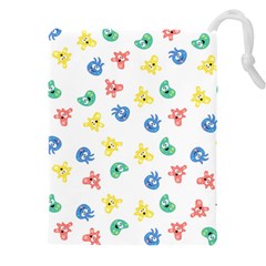Cute Cartoon Germs Viruses Microbes Drawstring Pouch (4xl) by SpinnyChairDesigns
