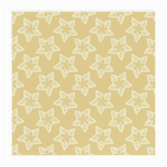 Gold Stars Pattern Medium Glasses Cloth (2 Sides) by SpinnyChairDesigns