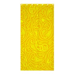 Bright Yellow Gold Paisley Pattern Shower Curtain 36  X 72  (stall)  by SpinnyChairDesigns