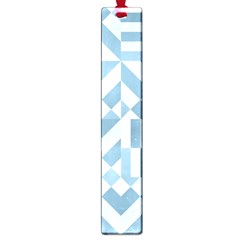 Truchet Tiles Blue White Large Book Marks by SpinnyChairDesigns