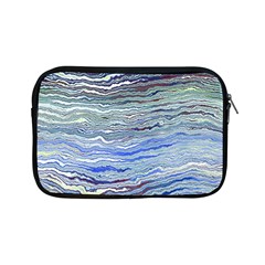 Blue Abstract Stripes Apple Ipad Mini Zipper Cases by SpinnyChairDesigns