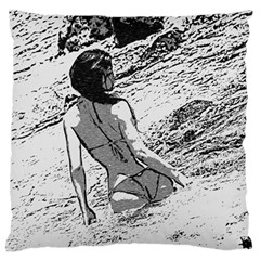 Beauty At The Beach, Bikini Girl Bathing In Bay Standard Flano Cushion Case (one Side) by Casemiro