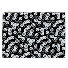 Black And White Abstract Art Cosmetic Bag (xxl) by SpinnyChairDesigns