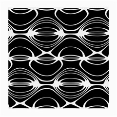 Black And White Clam Shell Pattern Medium Glasses Cloth (2 Sides) by SpinnyChairDesigns