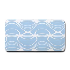 Blue And White Clam Shell Stripes Medium Bar Mats by SpinnyChairDesigns