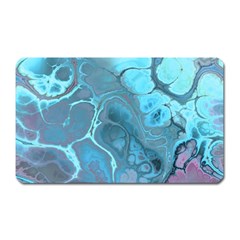 Blue Marble Abstract Art Magnet (rectangular) by SpinnyChairDesigns